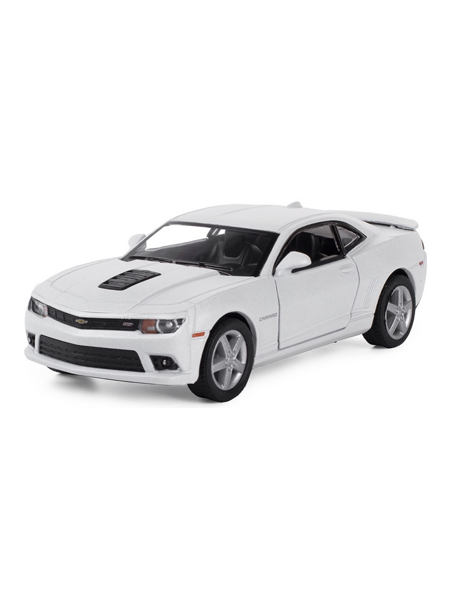 Diecast scale model of a 2014 Chevrolet Camaro White