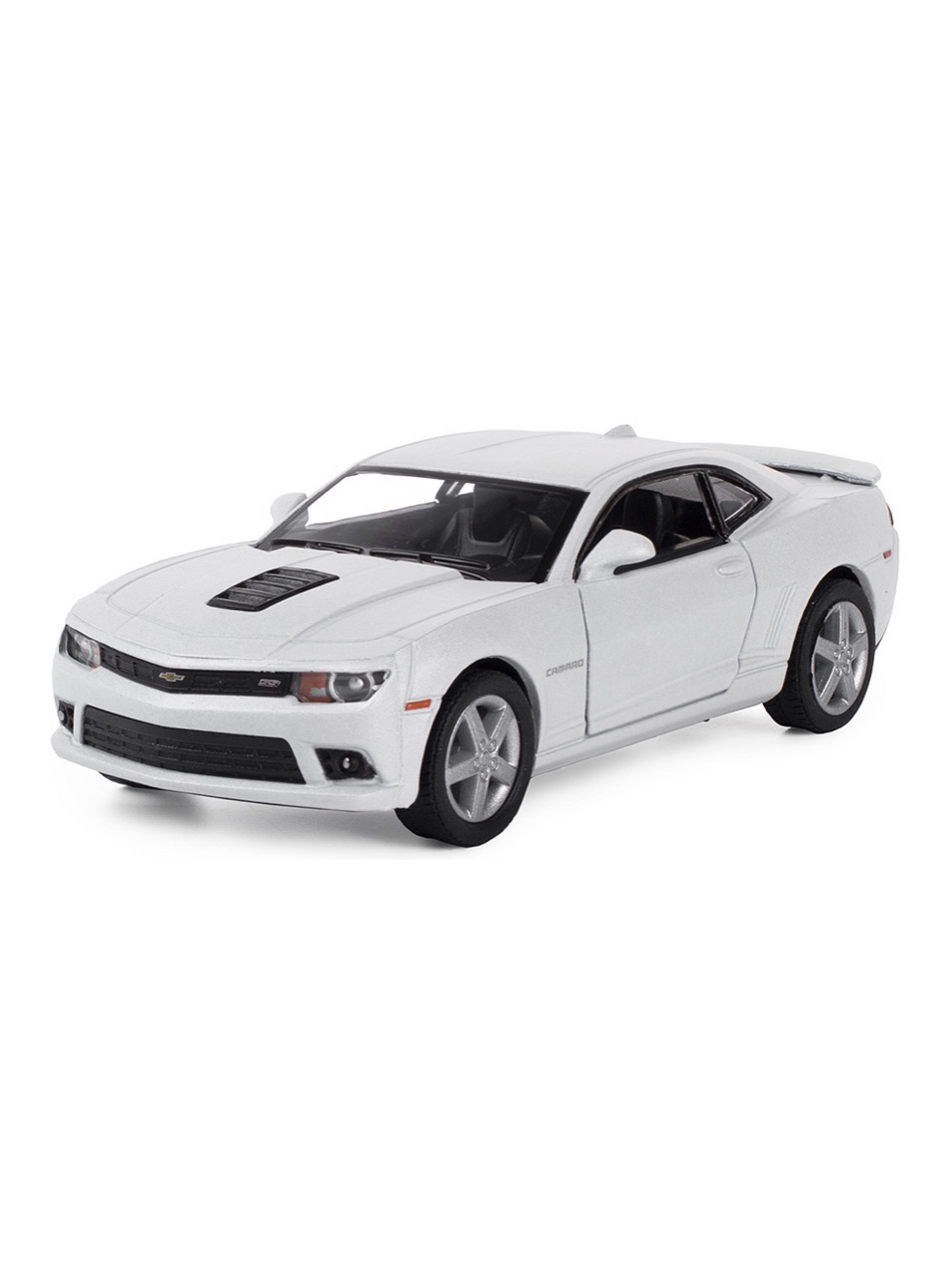 Diecast scale model of a 2014 Chevrolet Camaro White