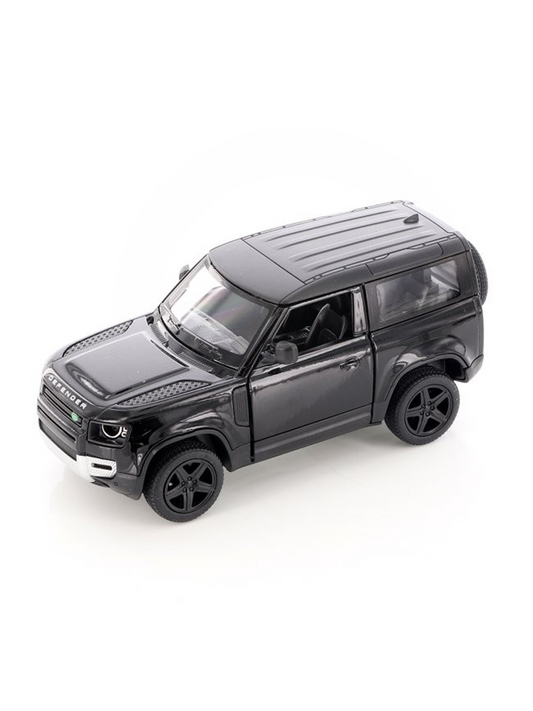 Diecast scale model of a Land Rover Defender 90 Black