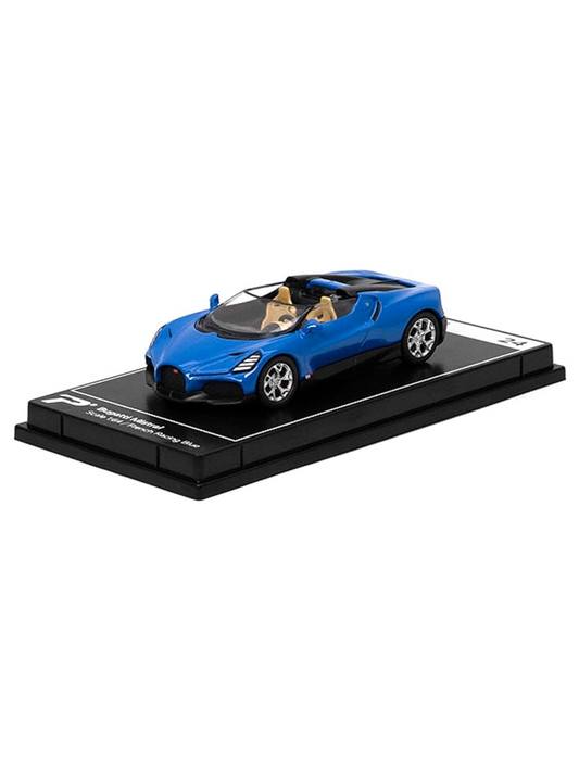 A diecast scale model on a showcase tray